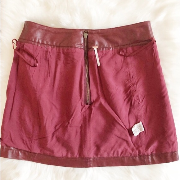 Free People Zip Vegan Leather Mini Skirt - Picture 7 of 10